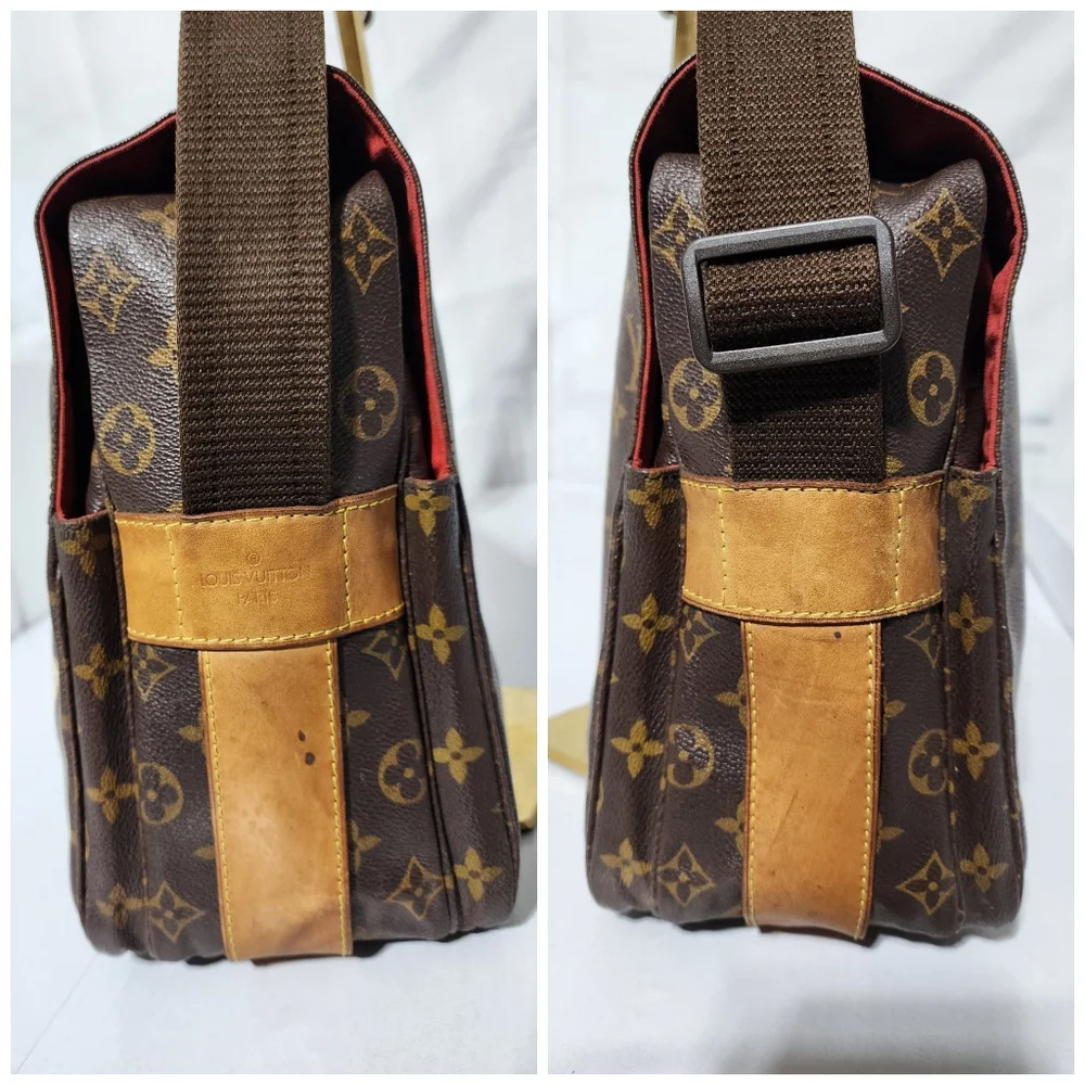 LOUIS VUITTON Monogram Canvas Naviglio Messenger/Crossbody Bag Brown